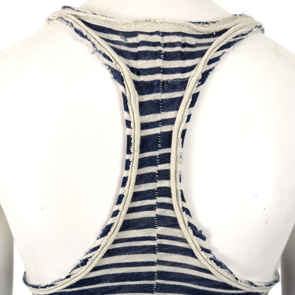 Rag & Bone Knit Racerback Tank Top Striped Womens Small Blue White - Picture 4 of 11